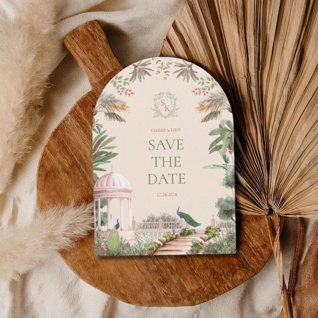 Indian floral aesthetic wedding save the date (Creator Uploaded)