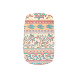 Indian Floral Borders Seamless Pattern Minx Nail Art