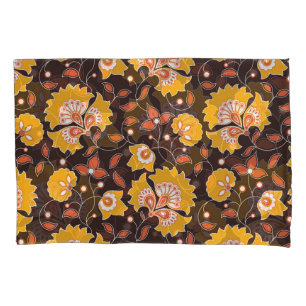 Indian Floral Colored Vintage Seamless Pillow Case