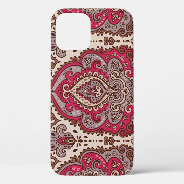 Indian floral paisley, ethnic mandala pattern. Case-Mate iPhone case (Back)