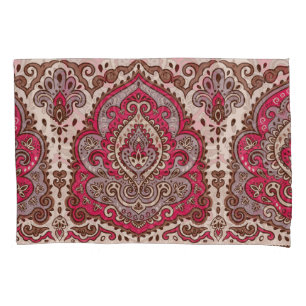 Indian floral paisley, ethnic mandala pattern. pillow case