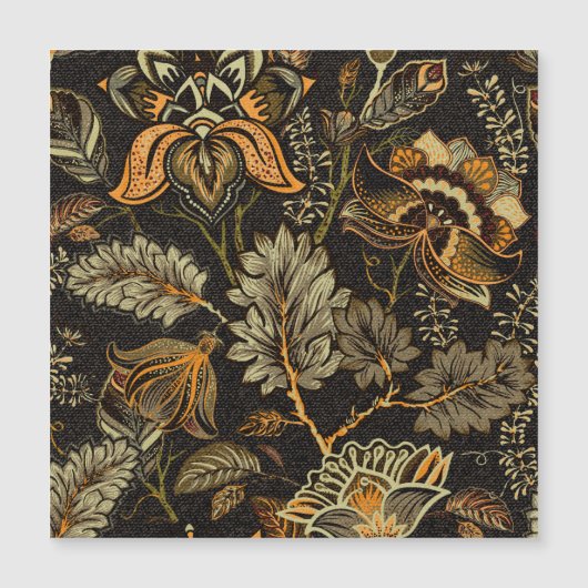Indian floral paisley, seamless ethnic pattern. (Front)