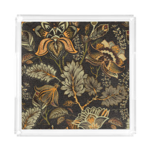 Indian floral paisley, seamless ethnic pattern. acrylic tray