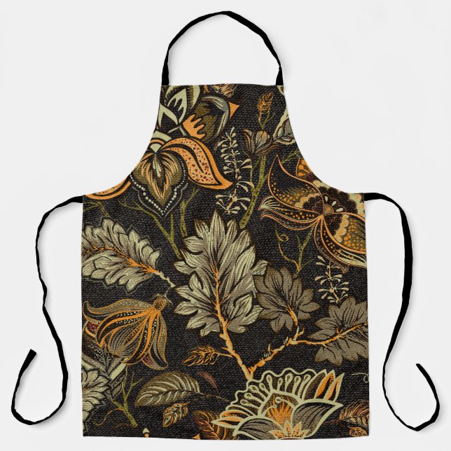 Indian floral paisley, seamless ethnic pattern. apron (Front)