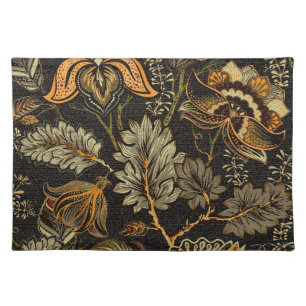Indian floral paisley, seamless ethnic pattern. cloth placemat