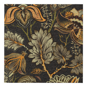 Indian floral paisley, seamless ethnic pattern. faux canvas print