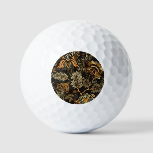 Indian floral paisley seamless ethnic pattern golf balls
