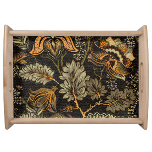 Indian floral paisley, seamless ethnic pattern. serving tray