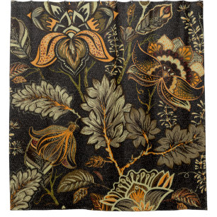 Indian floral paisley, seamless ethnic pattern. shower curtain