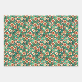 Indian Floral Pattern Wrapping Paper Sheets
