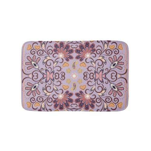 Indian floral tablecloth lovely pastel pattern bath mat