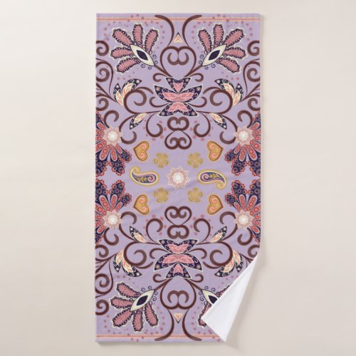 Indian floral tablecloth lovely pastel pattern bath towel