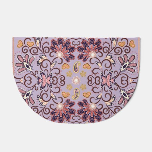 Indian floral tablecloth lovely pastel pattern doormat