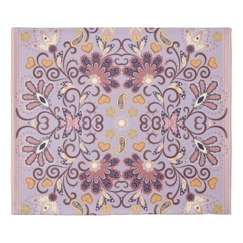Indian floral tablecloth lovely pastel pattern duvet cover