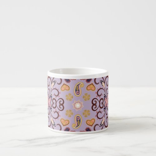 Indian floral tablecloth lovely pastel pattern espresso cup