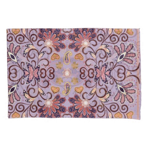 Indian floral tablecloth lovely pastel pattern pillow case