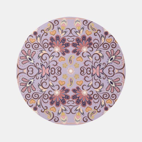 Indian floral tablecloth lovely pastel pattern rug