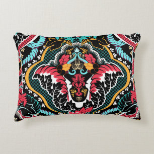 Indian Floral: Vintage Seamless Wallpaper. Accent Pillow
