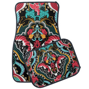 Indian Floral: Vintage Seamless Wallpaper. Car Floor Mat