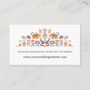 Indian Flower Elephant Jade green Online Website Business Card