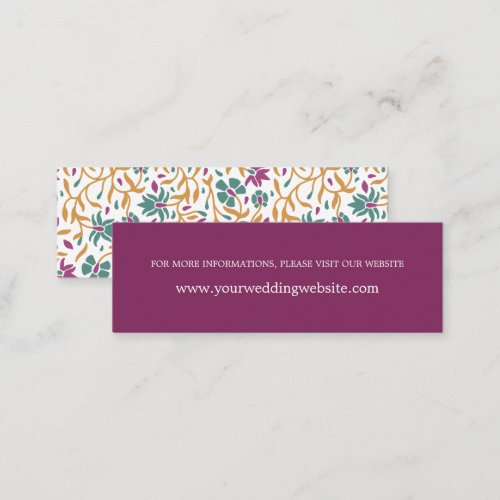 Indian Flower Purple Online Website   Mini Business Card