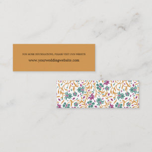 Indian Flower YellowOnline Wedding Website Mini Business Card