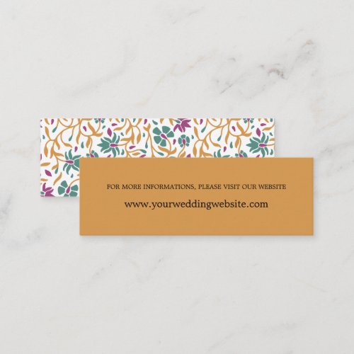 Indian Flower YellowOnline Wedding Website   Mini Business Card