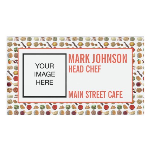 Indian Food Cuisine Cafe Restaurant Chef Server Name Tag