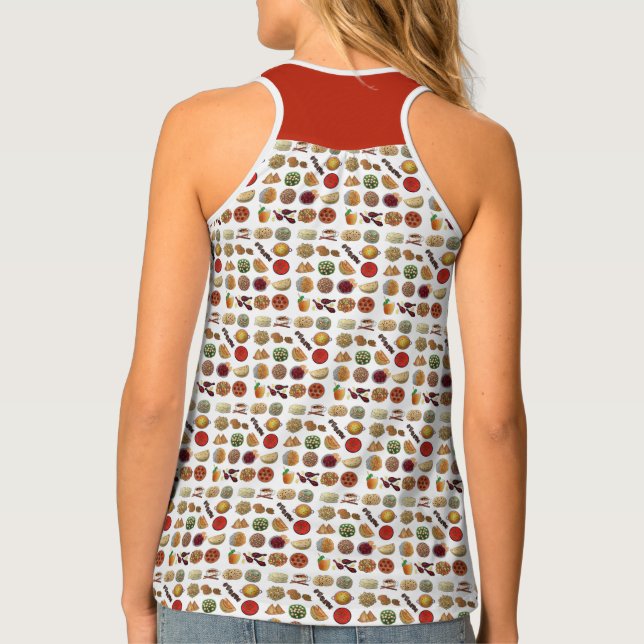 Indian Food Cuisine of India Restaurant Chef Tank Top (Back)