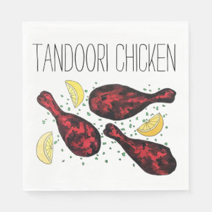 Indian Food Tandoor Cooking Tandoori Chicken Napkins