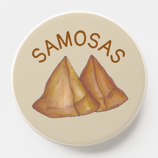 Indian Food Vegetarian Cooking Fried Samosas PopSocket (Popsocket)