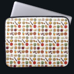Indian Foods Dishes Cuisine of India Illustration Laptop Sleeve<br><div class="desc">Illustration features an assortment of delicious Indian foods, including: samosas, aloo gobi, garlic naan, chicken biryani, masala dosa, papadums, vegetable pakora, tandoori chicken, chana masala (chole), chapati, mango lassi, masala chai tea, malai kofta (Indian dumplings), vegetable jalfrezi, daal, rogan josh, lamb kebab, saag paneer chicken tikka masala, and chicken korma....</div>