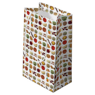 Indian Foods Dishes Cuisine of India Illustration Small Gift Bag