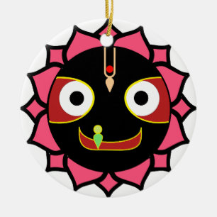 Indian fun Krishna motif Ceramic Ornament