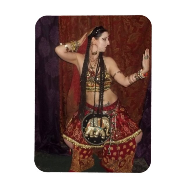 Indian Fusion Belly Dancer Magnet (Vertical)