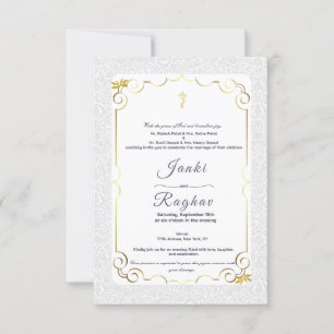 Indian ganesha minimalist wedding invitation