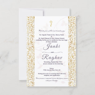 Indian ganesha minimalist wedding invitation