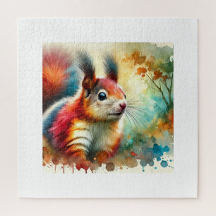 Indian Giant Squirrel 091024AREF114 - Watercolor Jigsaw Puzzle