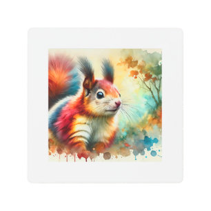 Indian Giant Squirrel 091024AREF114 - Watercolor Metal Print