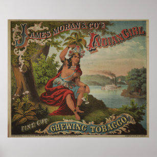 Indian Girl Chewing Tobacco [1874] Poster