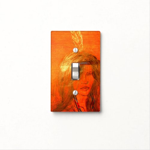 indian girl light switch cover