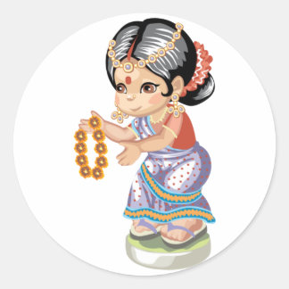Indian Girl Sticker