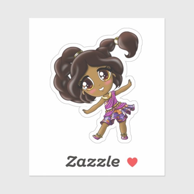 Indian Girl Sticker (Sheet)