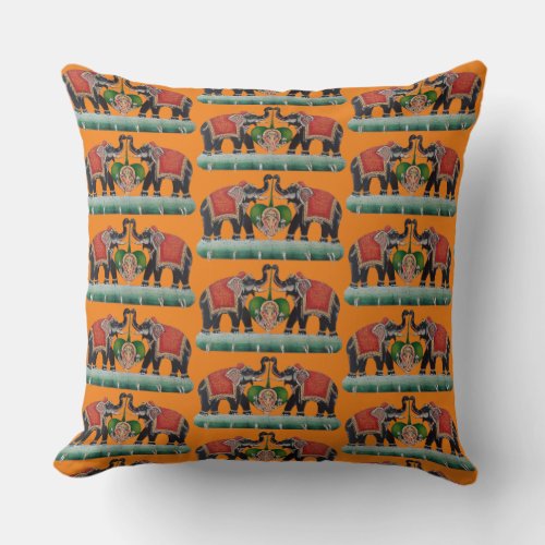 Indian God Ganpati Throw Pillow