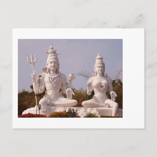 Indian God - Shiva and his wife - Parvati Postcard (Front)