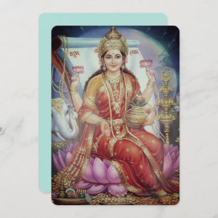 Indian Goddess Lakshmi - Greeting Card