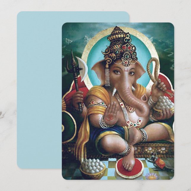 Indian Gods Ganesha - Greeting Card (Front/Back)