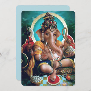 Indian Gods Ganesha - Greeting Card