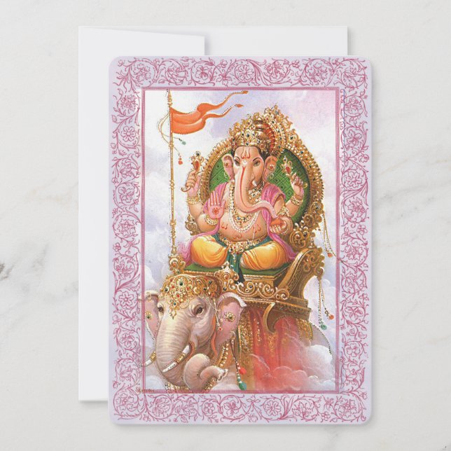 Indian Gods/Ganesha - Invitation Card (Front)