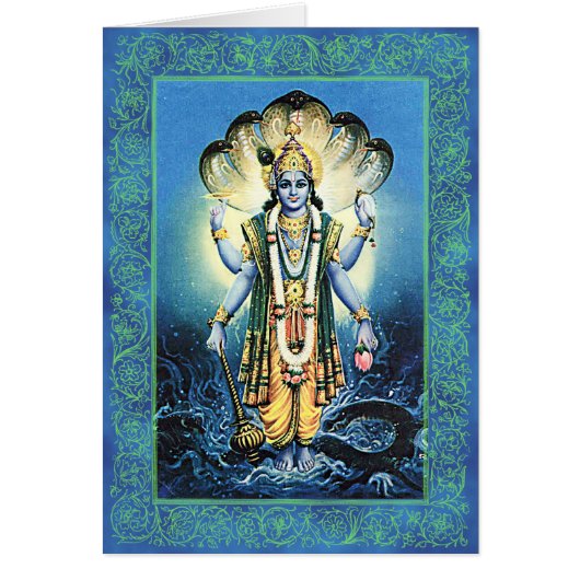 Indian Gods/Vishnu - Notecard (Front)